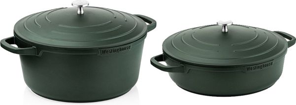 Westinghouse Pan Set Performance (Roasting Pan + Snack Pan) ø 28 cm - Green - Induction and all other heat sources