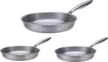 Resto Kitchenware Frying Pan Set Crater ø 24 + 26 + 28 cm - Induction and all other heat sources