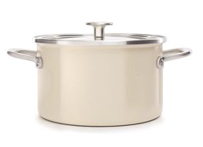 KitchenAid Cooking Pot Steel Core Enameled Almond White - ø 24 cm / 6 Liter
