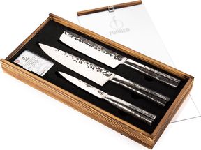 Forged Knife Set Intense - 3-piece - Chef's Knife, Cleaver and Universal knife