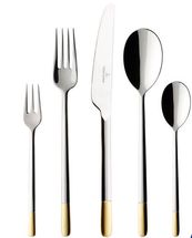 Villeroy &amp; Boch Gold-Plated Cutlery Set Ella 30-Piece