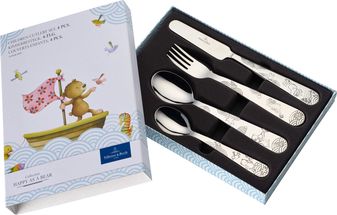 Villeroy &amp; Boch Children's Cutlery Set Happy as a Bear 4-Piece