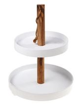 CasaLupo Afternoon Tea Stand 2 Layers Wood
