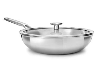 KitchenAid Wok Multi-Ply Stainless Steel - ø 28 cm / 3.6 Liter - without non-stick coating