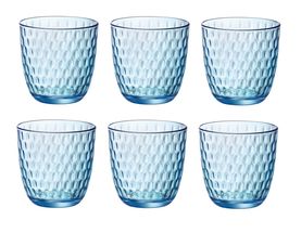 Bormioli Glasses Slot Blue 290 ml - Set of 6