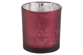 Cosy & Trendy Candle Holder Village Red 12 cm