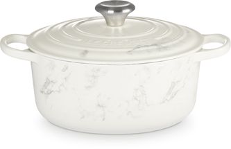 Le Creuset Roasting Pan Signature Marble - White - ø 24 cm / 4.2 Liter