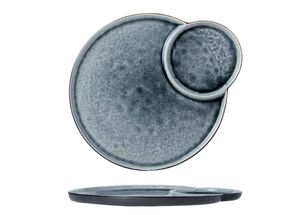 Cosy & Trendy Dinner Plate 2 compartments Laguna Blue Grey 28 x 32 cm
