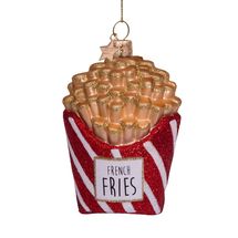 Vondels Christmas Bauble French Fries Glitter