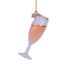 Vondels Christmas Bauble Prosecco Glass Pink