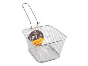 Chips basket stainless steel 14x11x7 cm