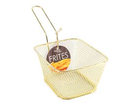 Chip basket Gold coloured 14 x 11 x 7 cm
