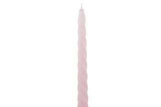 Cosy &amp; Trendy Twisted Candle Pink 23 cm - 4 Pieces