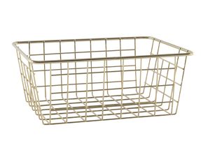 Storage Basket Gold 24 x 18 cm