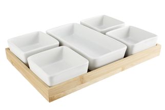 Cosy &amp; Trendy Serving Board with 5 Bowls
