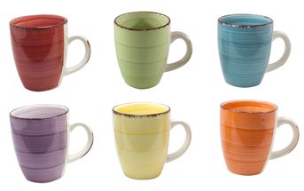 Studio Tavola Coloured Coffee Cups Sunny Summer 300 ml - Set of 6