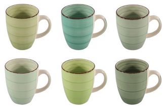 Studio Tavola Coffee Mugs Summer Green 350 ml - Set of 6