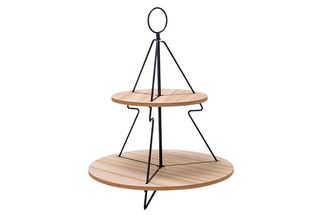 Cosy &amp; Trendy Afternoon Tea Stand Black 46 cm 2-Layers