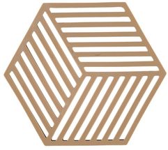 Zone Denmark Trivet Hexagon - Dark Camel - 16 x 14 cm
