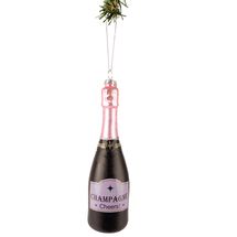 Nordic Light Christmas Bauble Champagne Bottle 17 cm