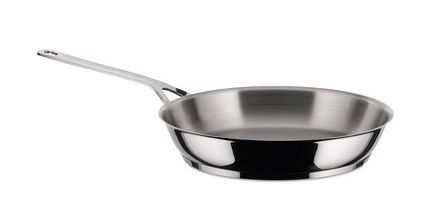 Alessi Frying Pan Pots&amp;Pans - AJM110/24 - ø 24 cm - by Jasper Morrison - Without Non-stick Coating