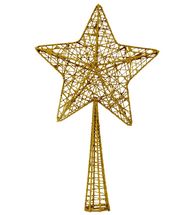 Cosy @Home Christmas Tree Topper Star Glitter Golden
