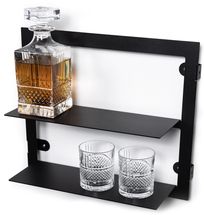 Blackwell Wall Rack - with 2 layers - Black