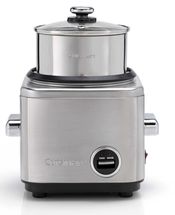 Cuisinart Rice Cooker Classic - CRC400E - non-stick - steam function - 6 person - Frosted Pearl - 800 ml