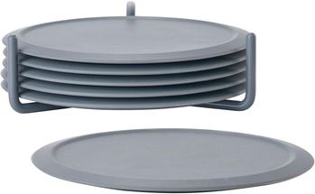 Zone Denmark Coasters with Holder - Cool Grey - 6 pieces