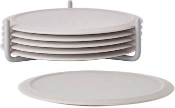 Zone Denmark Coasters with Holder - Warm Grey - 6 pieces
