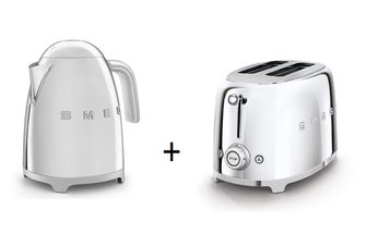 SMEG Toaster + Kettle Chrome