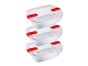 Pyrex 3-Piece Oven Dish with Lid Cook & Heat / 1.1 L