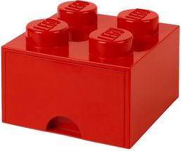 LEGO® Storage Box with Drawer Red 25x25x18 cm