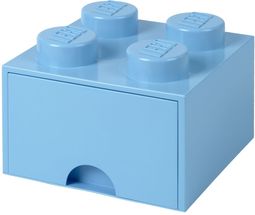 LEGO® Storage Box with Drawer Light Blue 25x25x18 cm