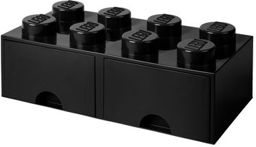 LEGO® Storage Box with Drawers Black 50x25x18 cm