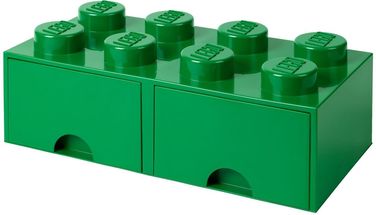 LEGO® Storage Box with Drawers Green 50x25x18 cm
