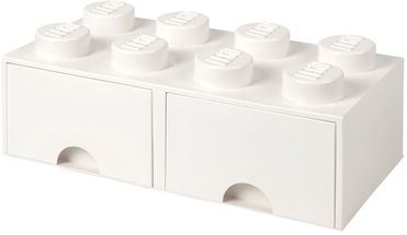LEGO® Storage Box with Drawers White 50x25x18 cm