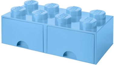 LEGO® Storage Box with Drawers Light Blue 50x25x18 cm