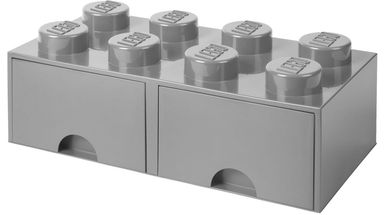 LEGO® Storage Box with Drawers Grey 50x25x18 cm