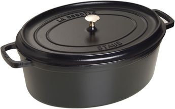 Staub Casserole Oval Cocotte Black - ø 41 cm / 12 Liter