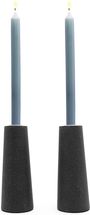 Zilverstad Candlestick Oblique Black - 2 pieces