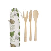 KitchenCraft Cutlery Set Natural Elements Bamboo 3-Piece