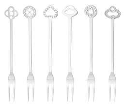 Sambonet Cake Forks Party Items Silver 6 Piece