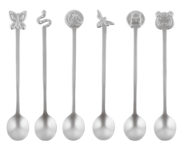 Sambonet Coffee Spoons Party Fashion Silver Antique 6 Piece