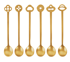 Sambonet Coffee Spoons Party Items Champagne Antique 6 Piece