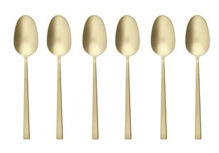 Sambonet Coffee Spoons Rock Champagne 6 Pieces
