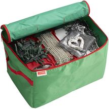 Sunware Storage bag with trays for 72 baubles - Green - 55 L