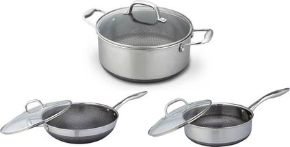 Westinghouse Pan Set Black Signature (Cooking Pan + Snack Pan ø 24 cm + Wok Pan ø 32 cm) - Induction and all other heat sources