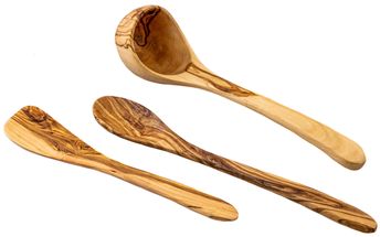 Jay Hill Spatula Set (sauce spoon, ladle &amp; spatula) Tunea - Olive wood