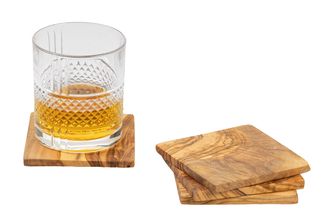 Jay Hill Coasters Tunea - Olive wood - 10 x 10 cm - 4 Pieces